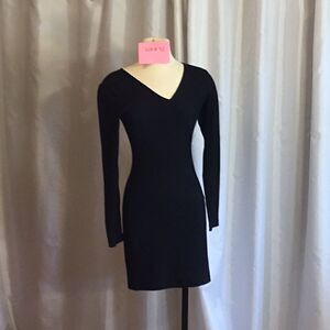 Little black dress by H & M in size small in ribbed knit